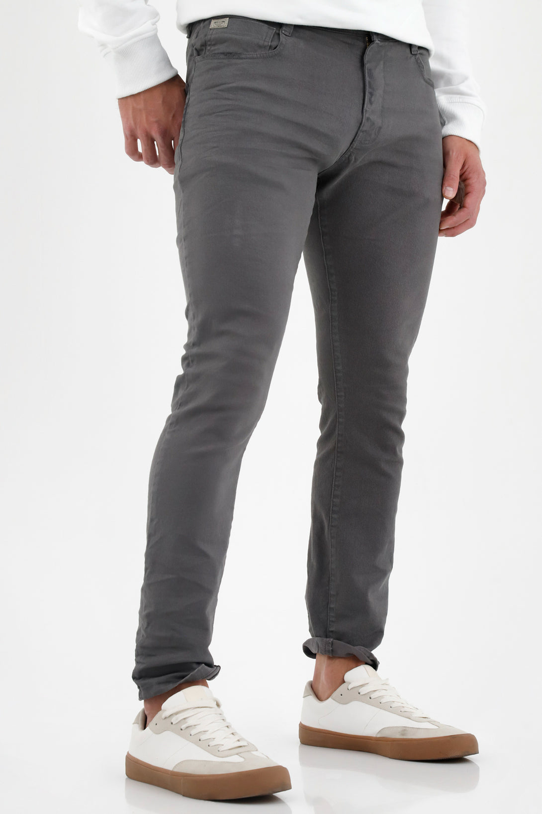 Men's Gray Five-Pocket Pants