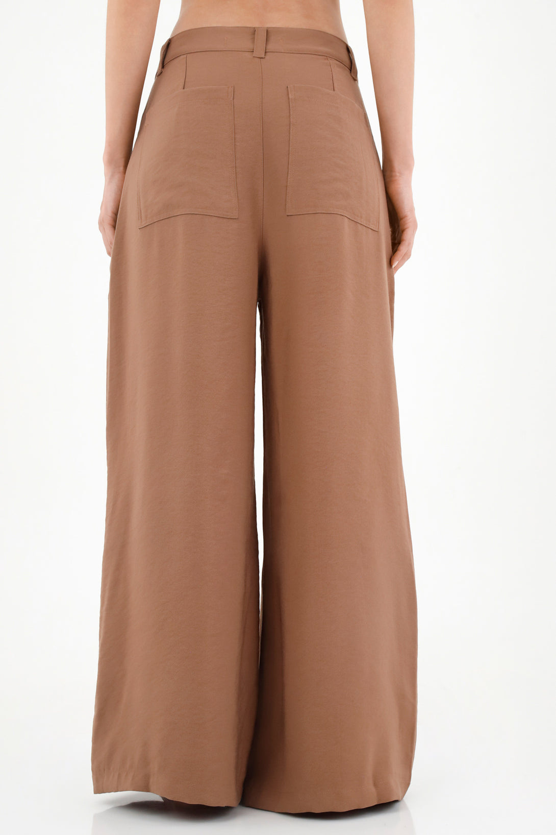 Women's Wide-Leg Brown Pants