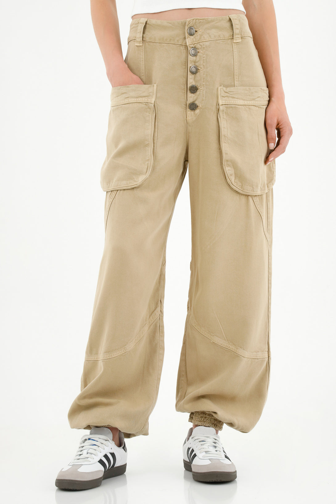 Pantalón Jogger café para mujer