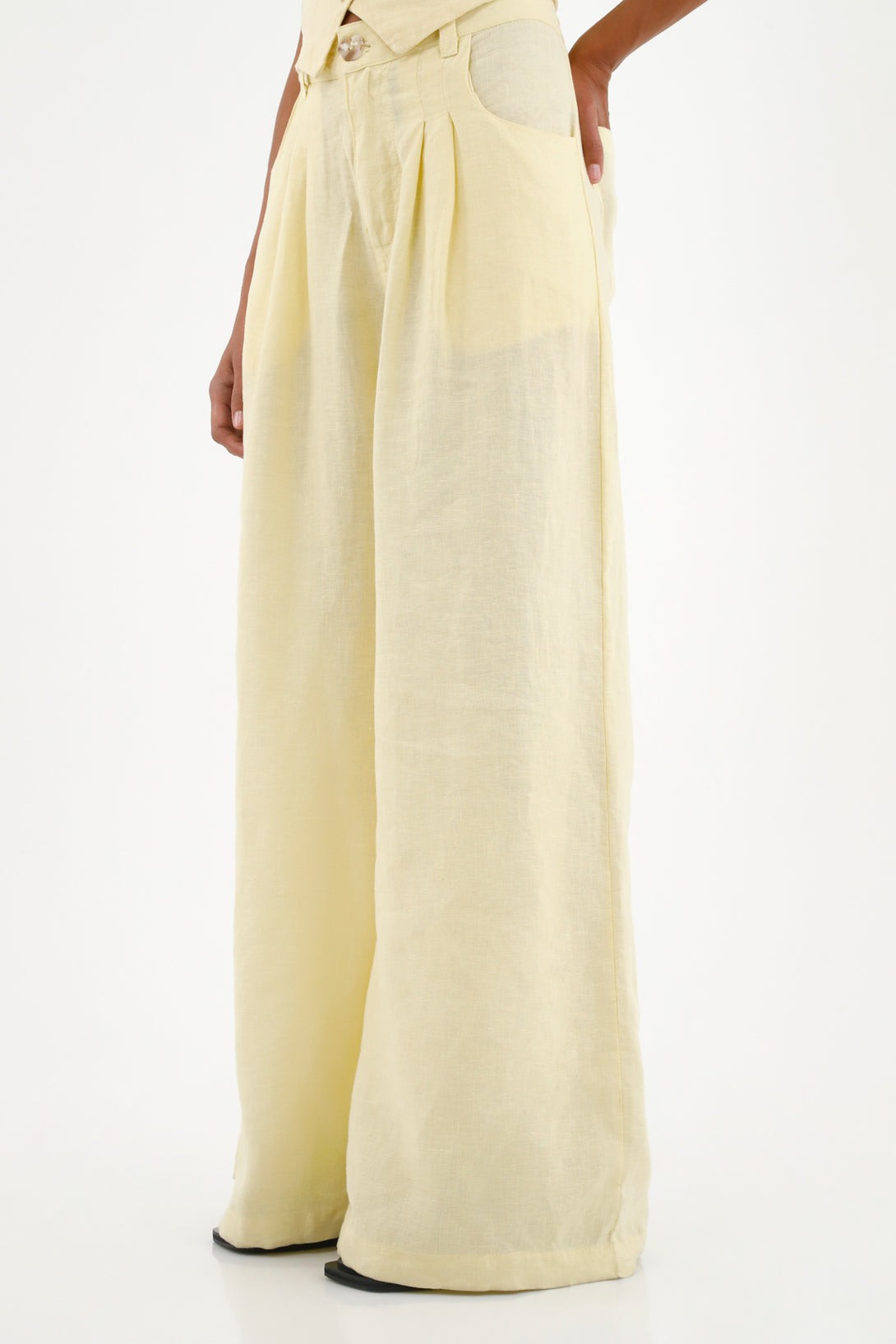 Women's Yellow Linen Pants