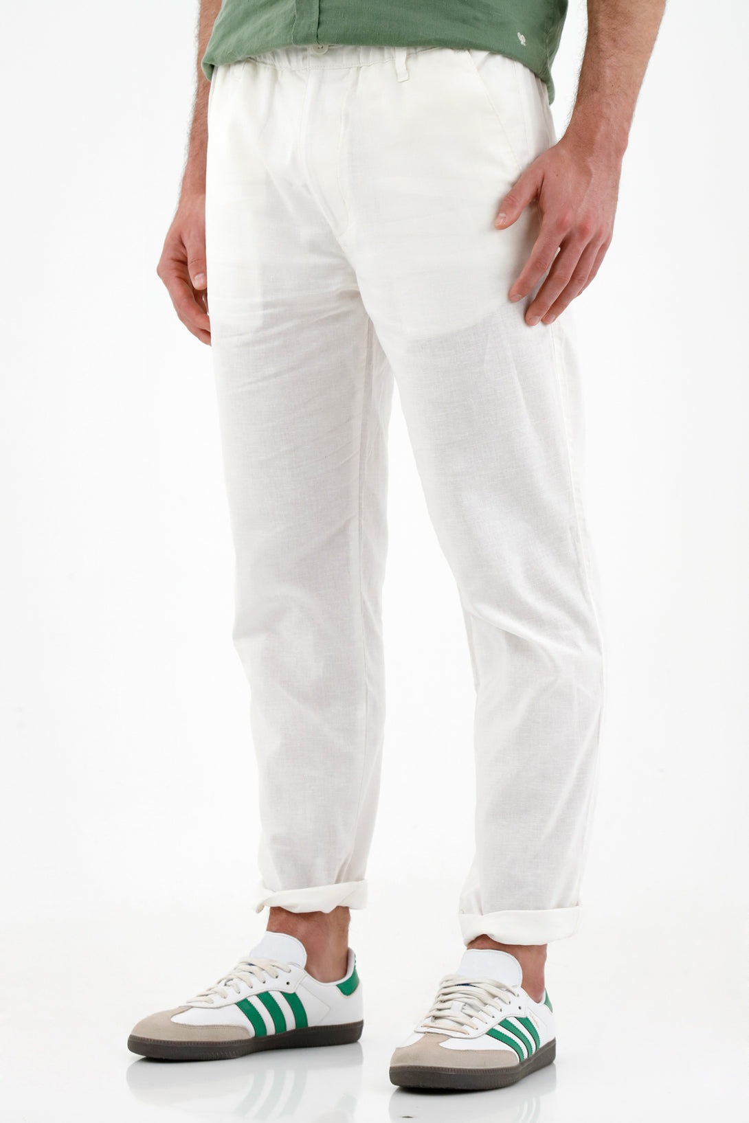 Pantalón tipo chino crudo para hombre