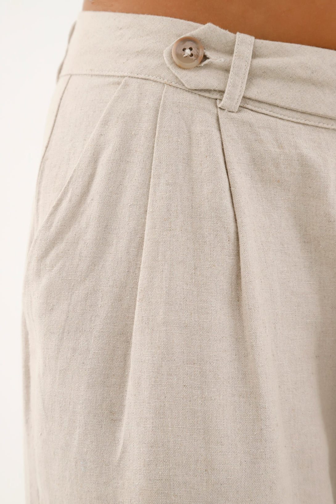 Women's Ecru Linen Pants