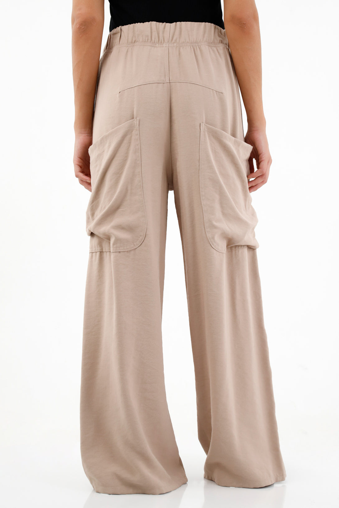 Women's Raw Elastic Waist Pants