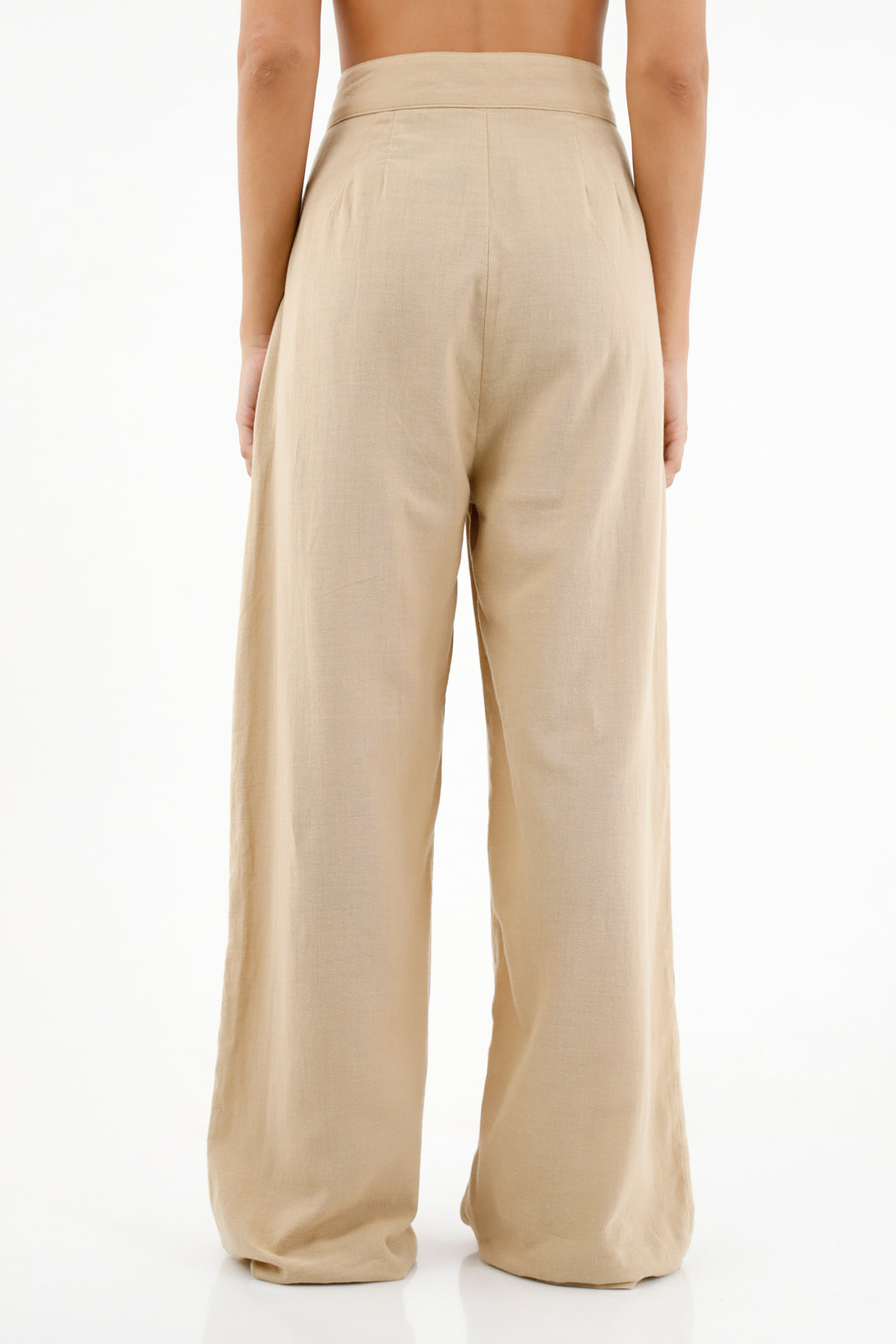 Women's Brown Pleated Pants