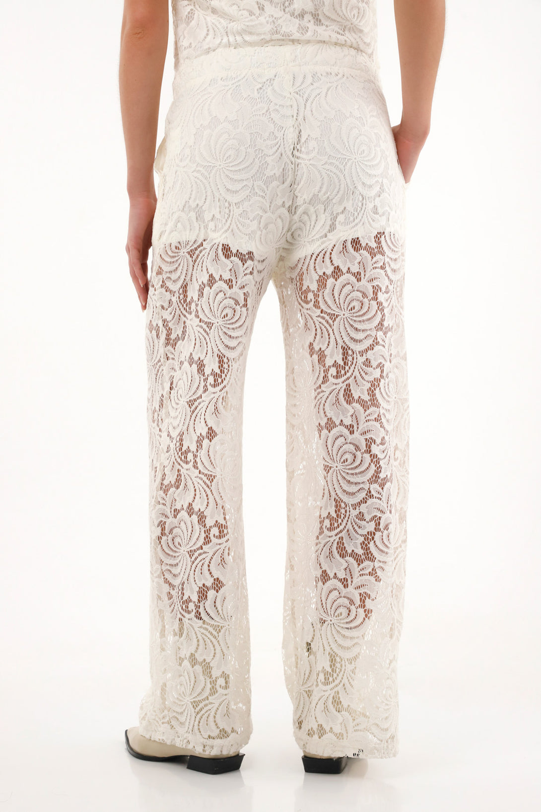 Women's Wide Leg Lace Trousers