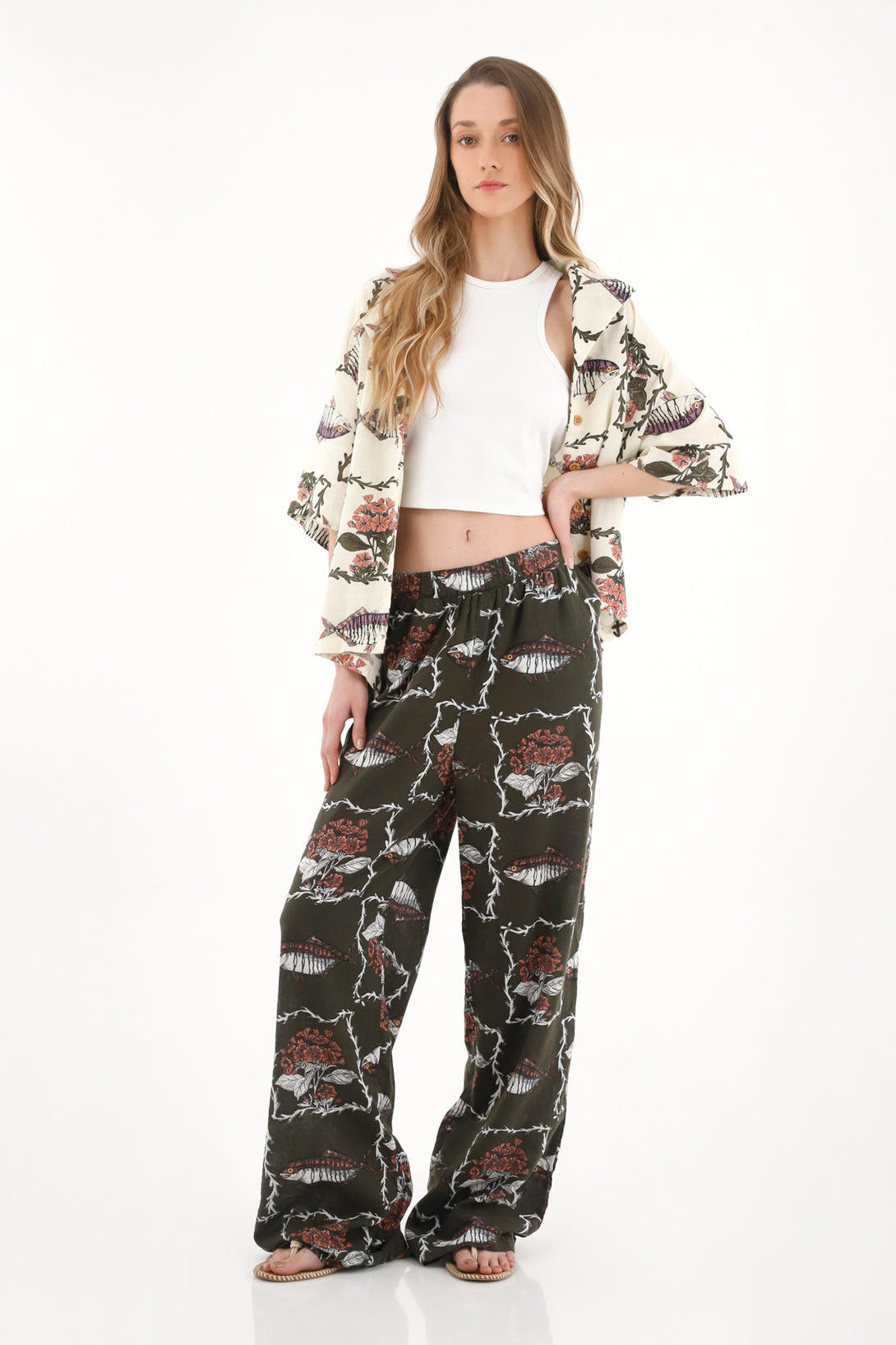 Women's Printed Straight Leg Pants