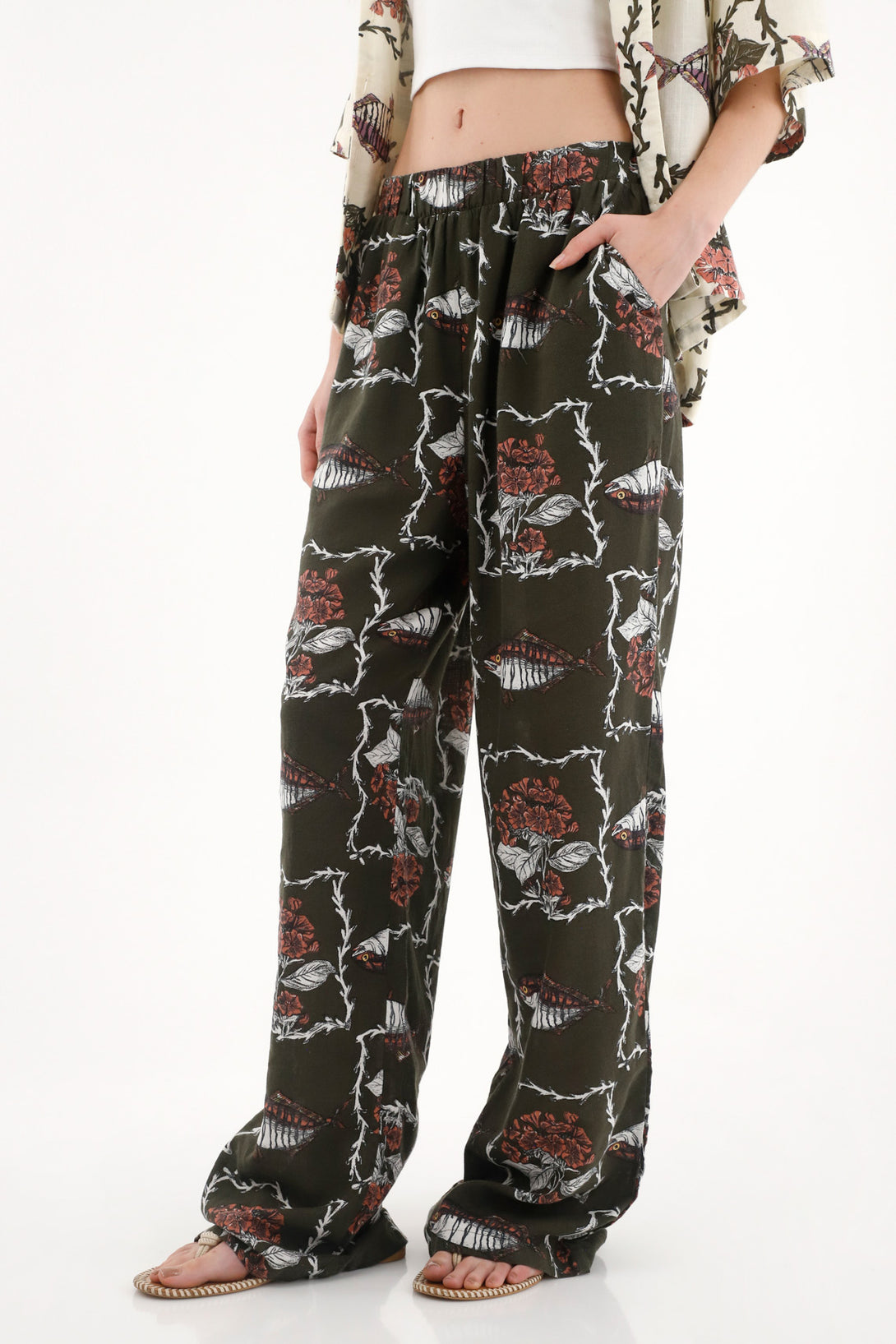 Women's Printed Straight Leg Pants