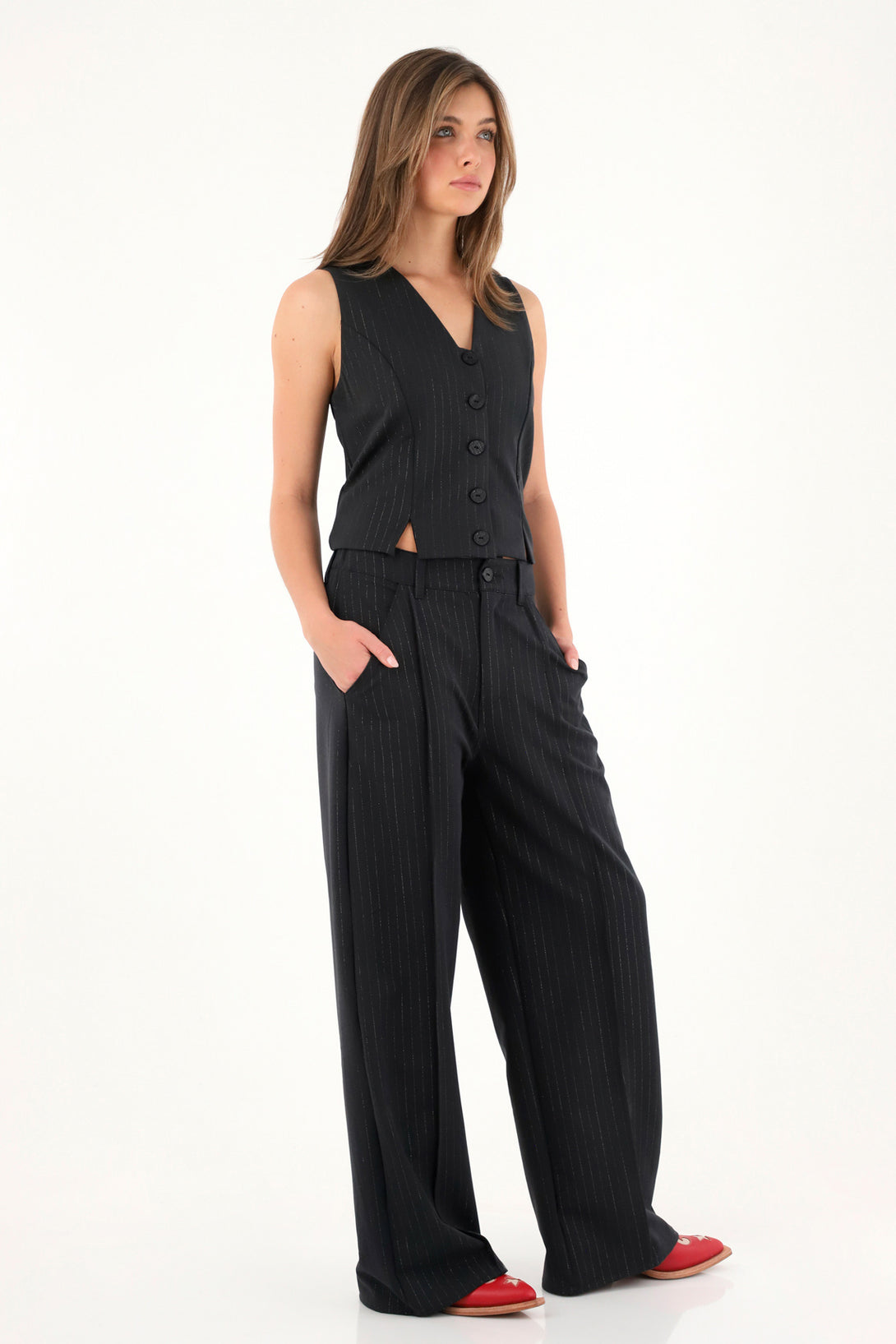 Pantalón negro clásico para mujer