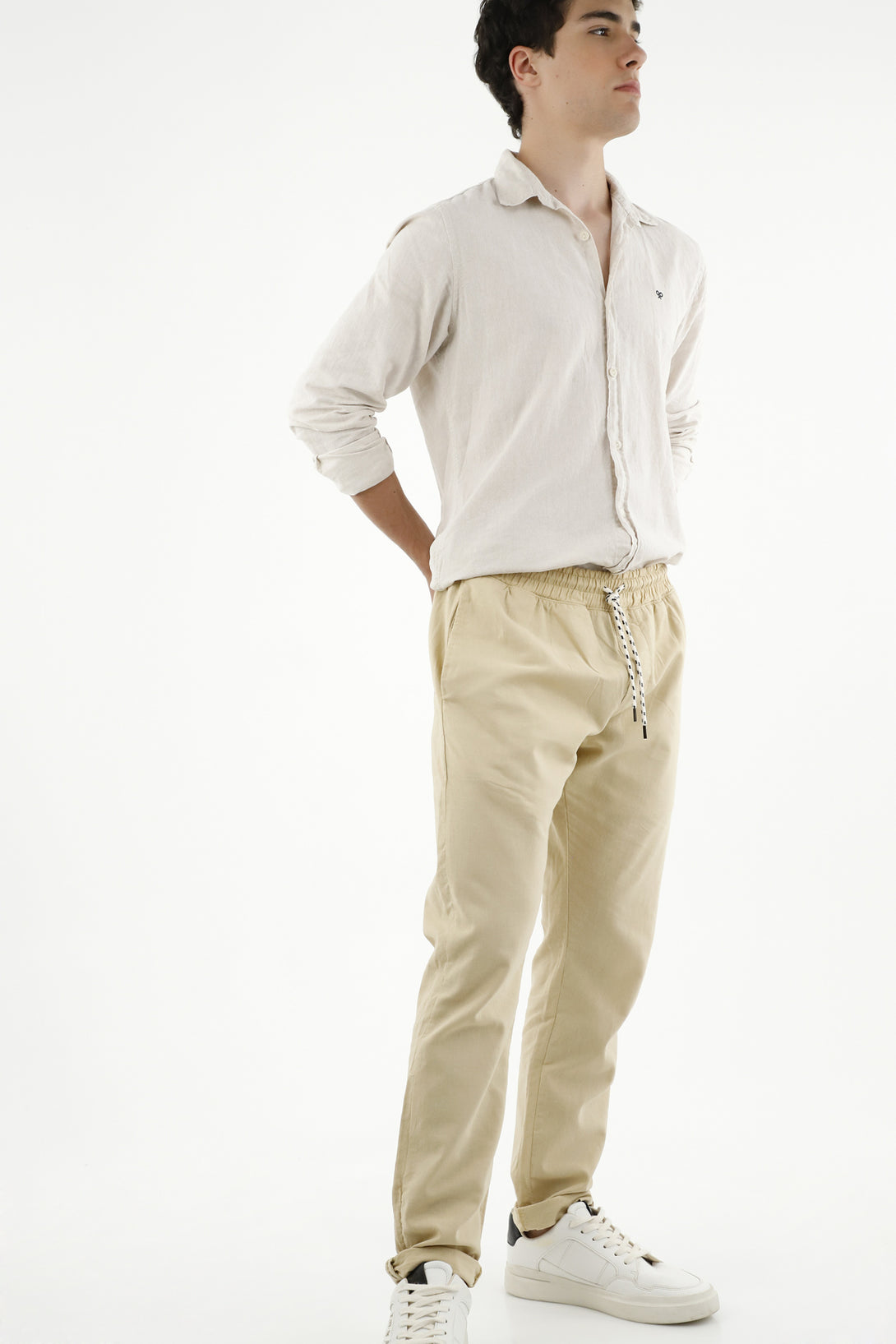 Pantalón jogger crudo para hombre