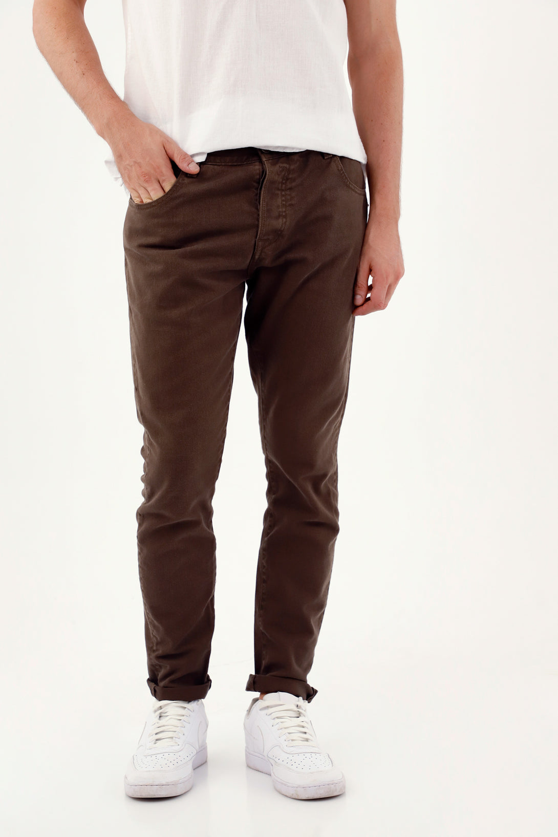 Pantalón de hombre, silueta Skinny 100% algodón