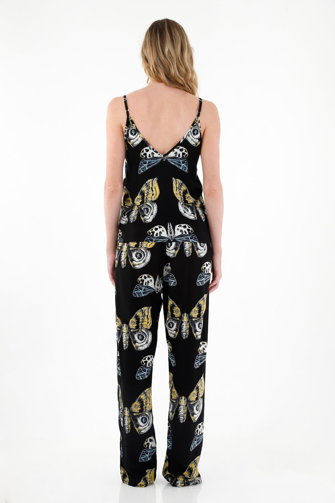 Women's Long Pants Pajama Set with Print