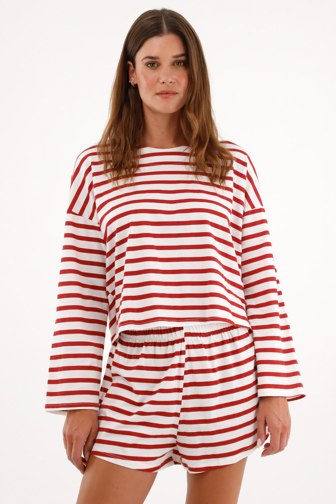 Women's Long-Sleeve Striped Pajamas