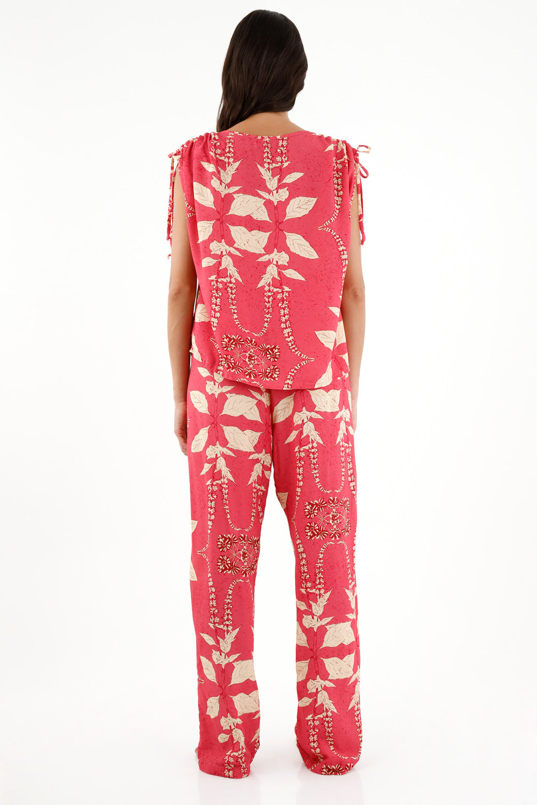 Women's Pink V-Neck Pajamas