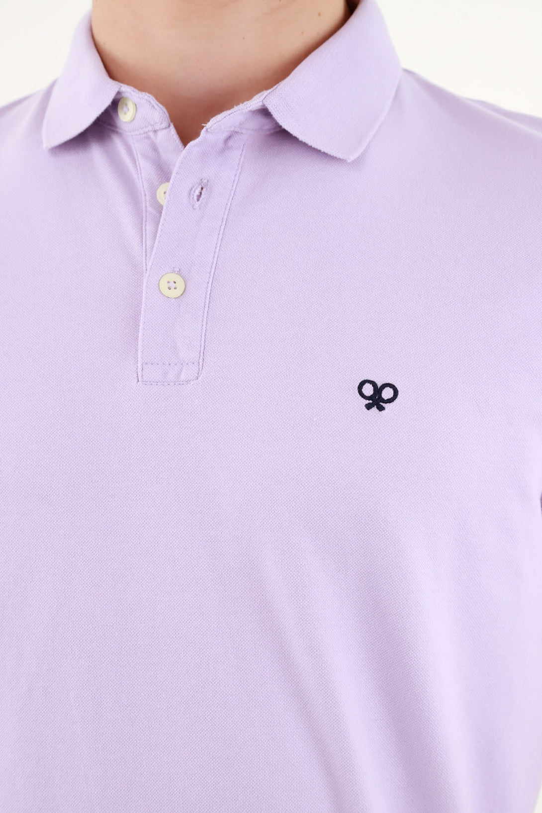 Polo morada manga corta para hombre