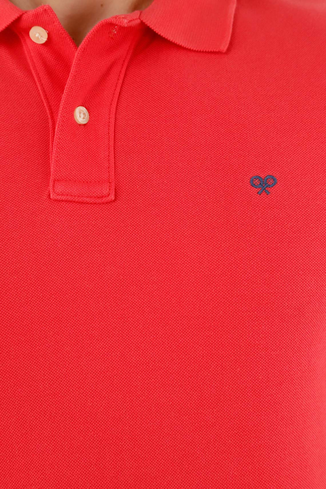 Polo rosada con raqueta multicolor para hombre