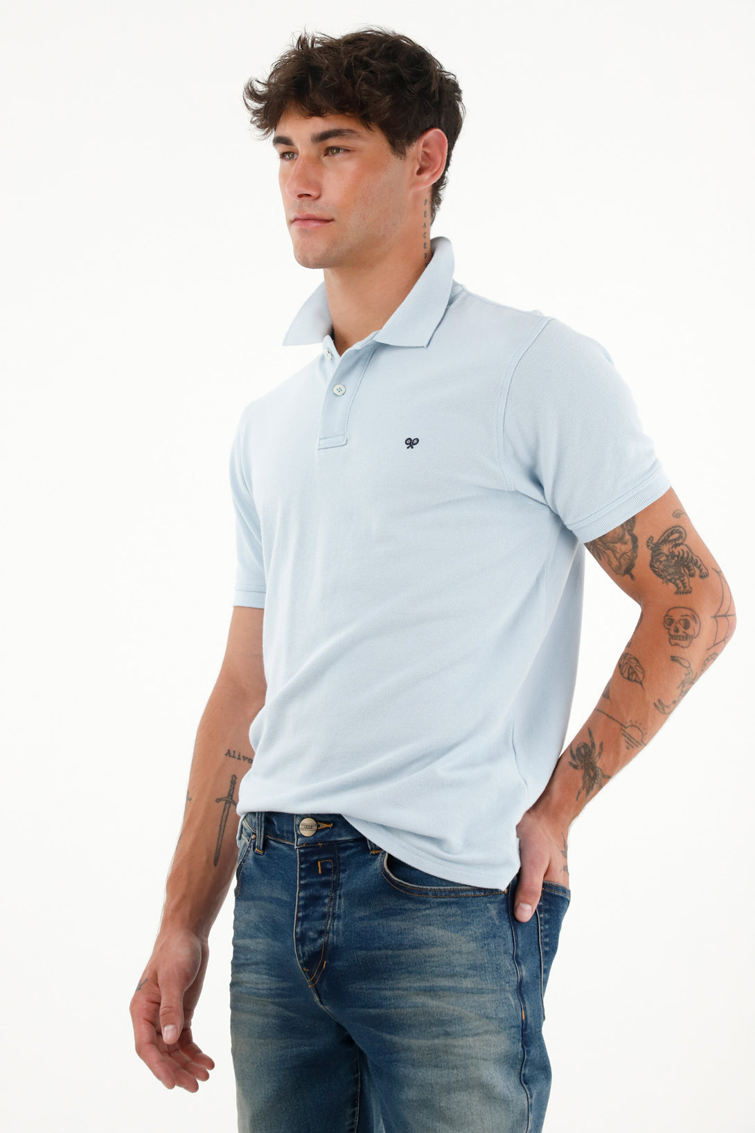 Polo para hombre TNS, polos entero raqueta malla