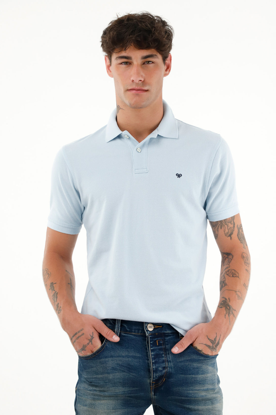 Polo para hombre TNS, polos entero raqueta malla