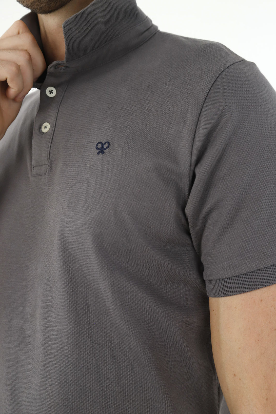 Polo gris para hombre