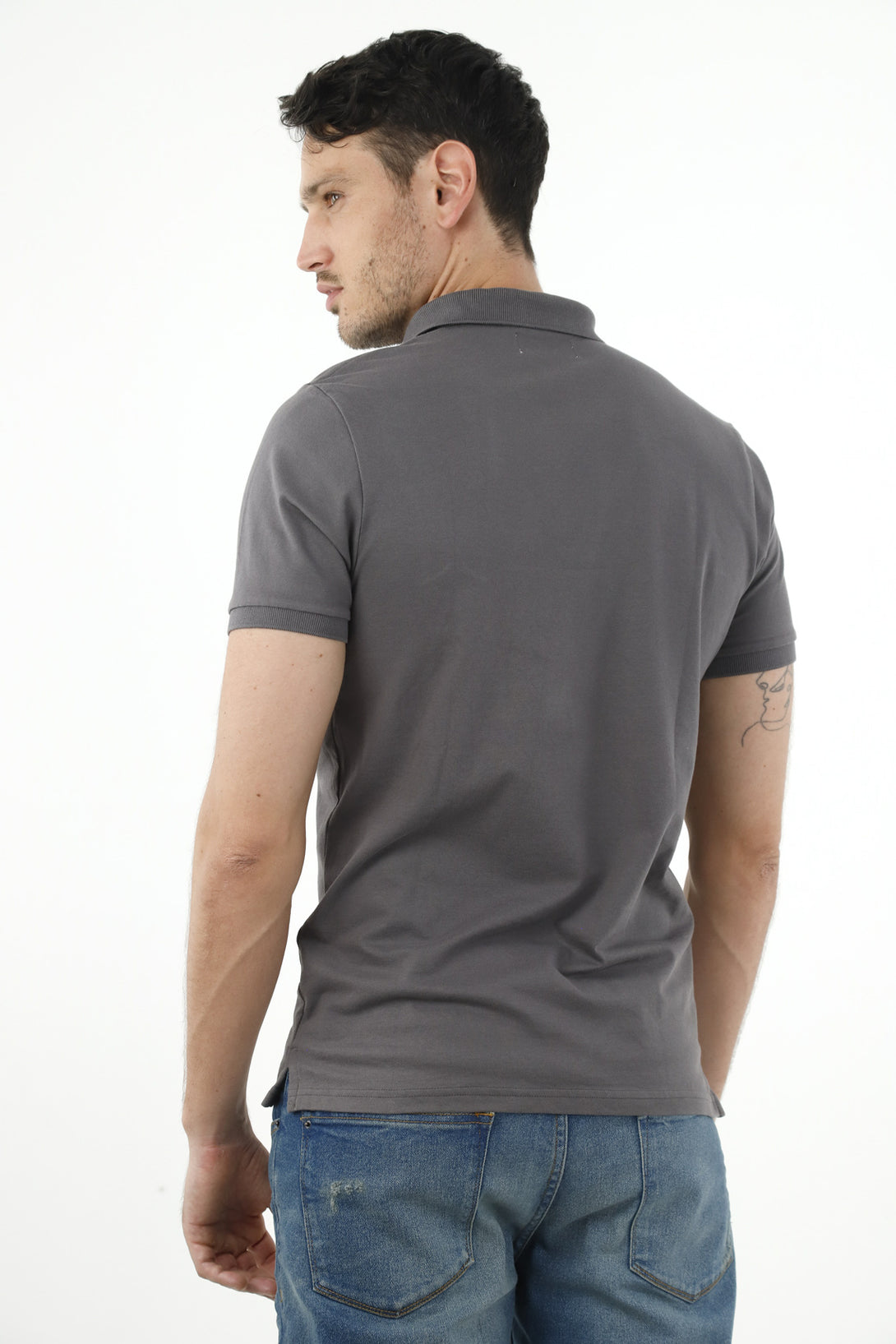 Polo gris para hombre