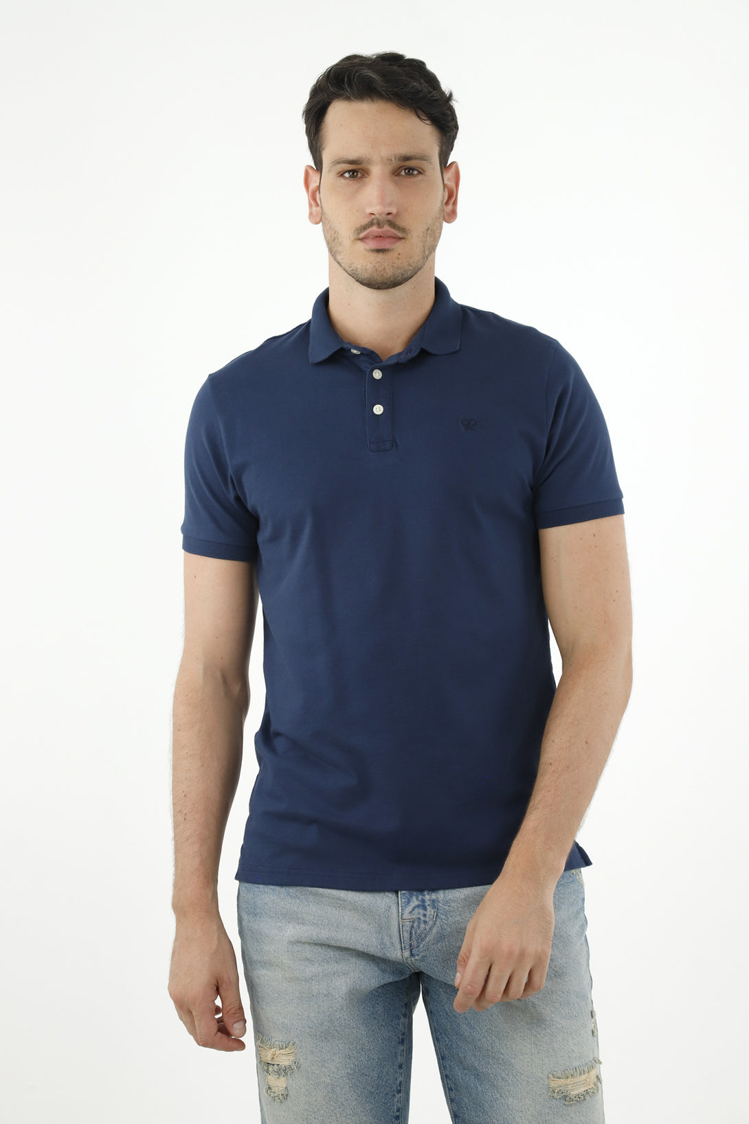 Polo azul para hombre