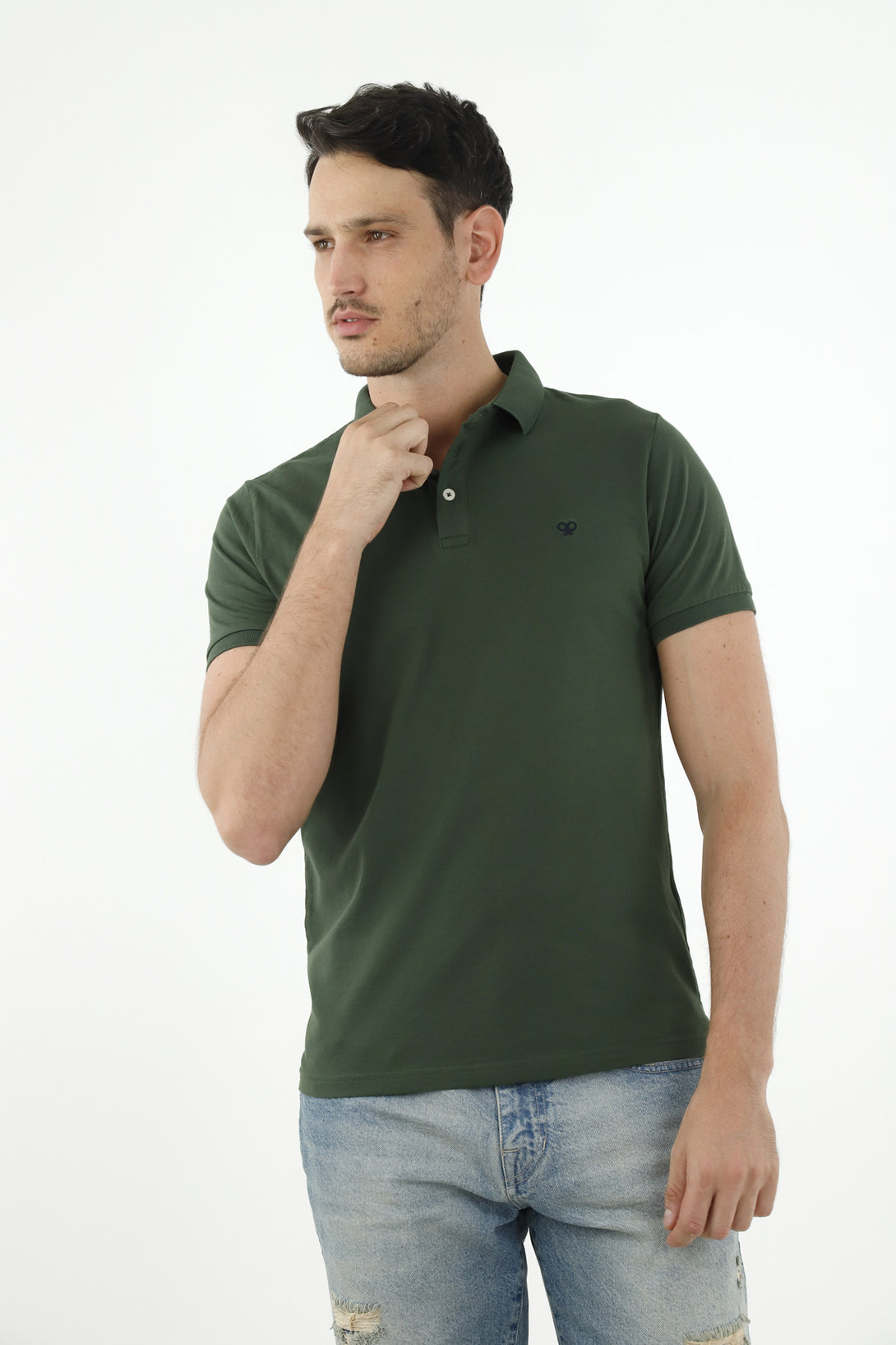 Polo verde para hombre