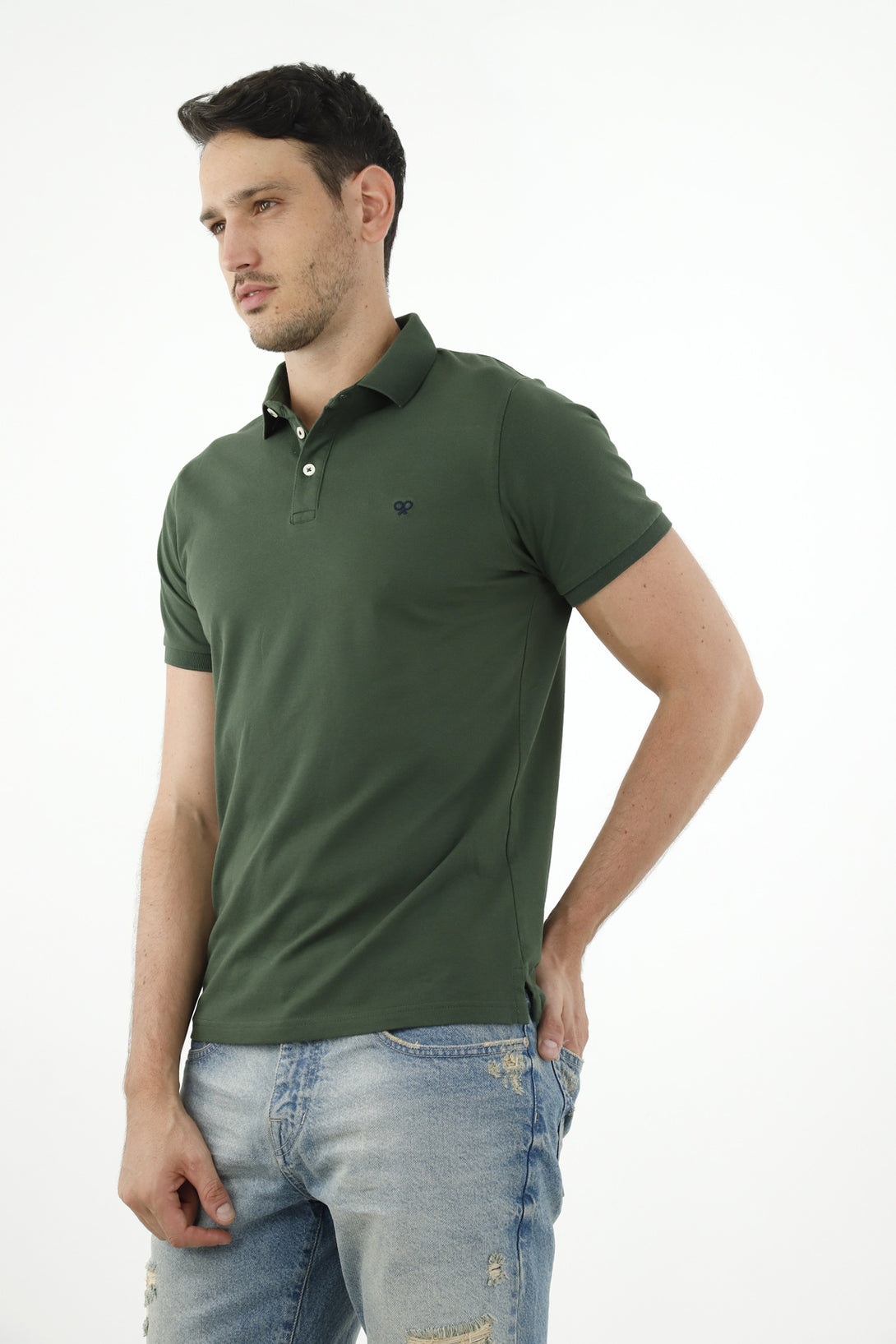 Polo verde para hombre