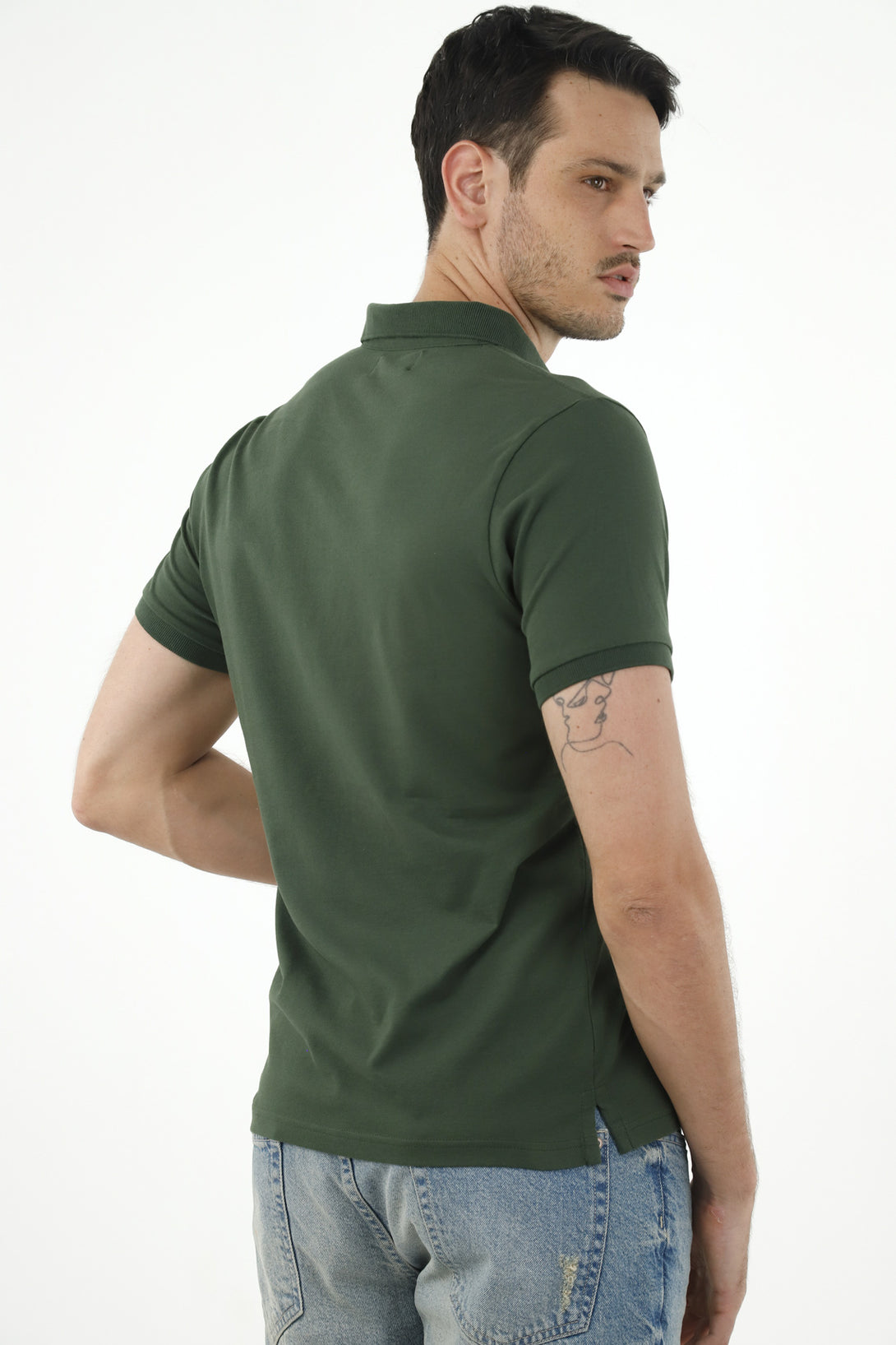 Polo verde para hombre