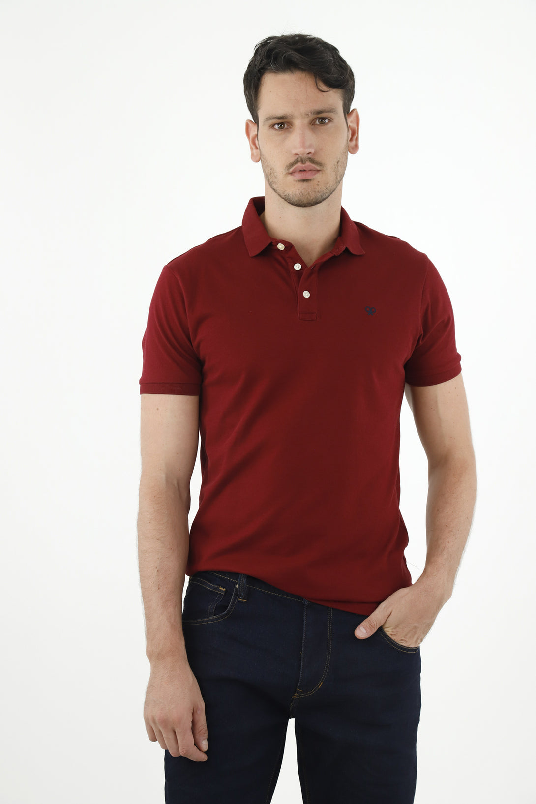 Polo roja para hombre