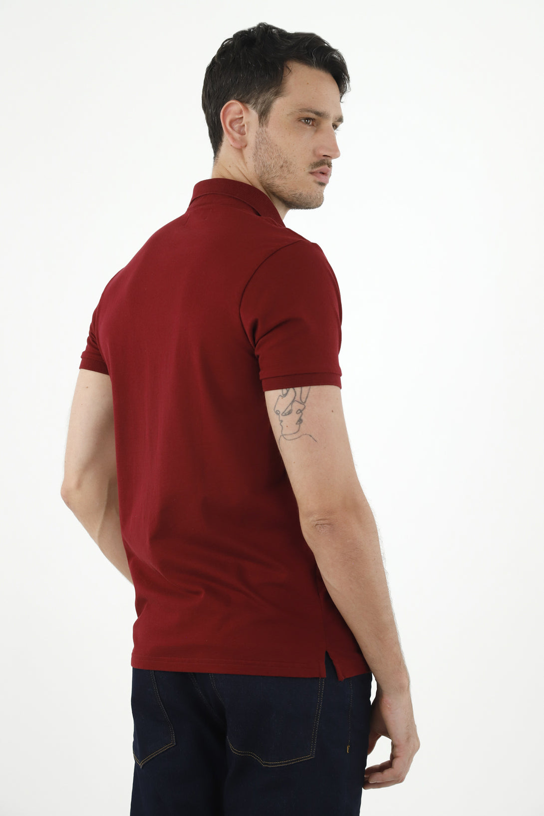 Polo roja para hombre