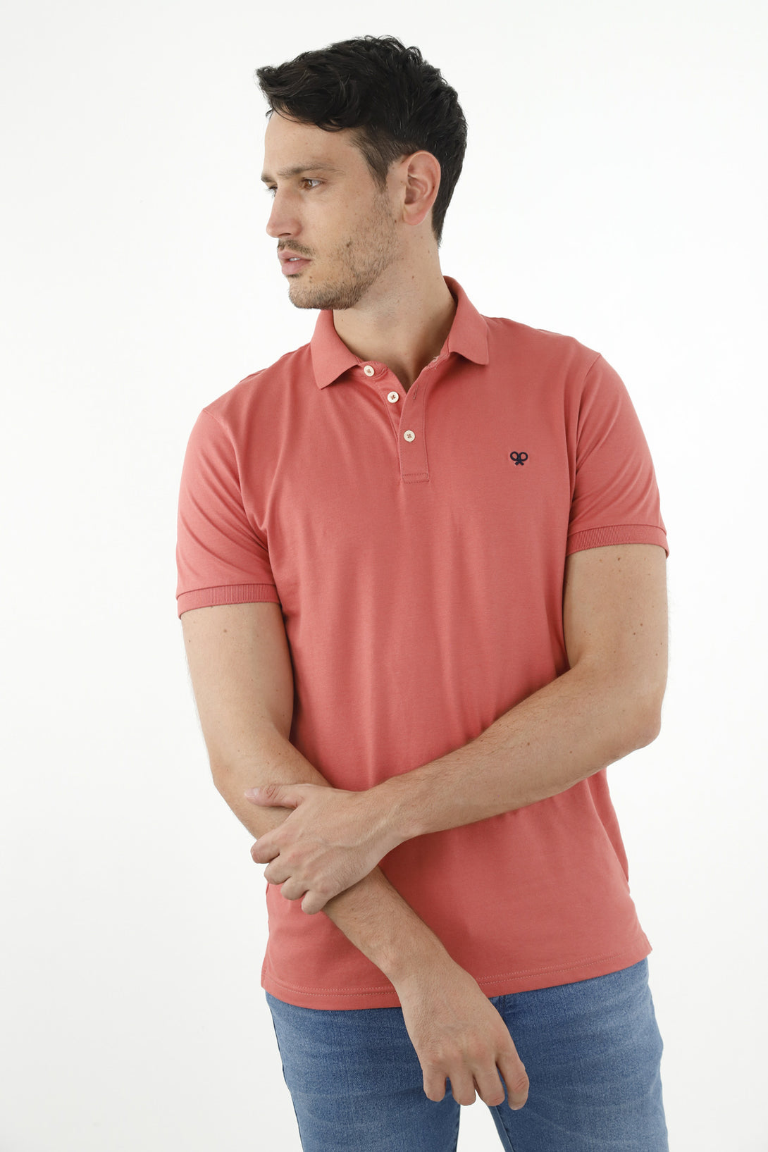 Polo rosada para hombre