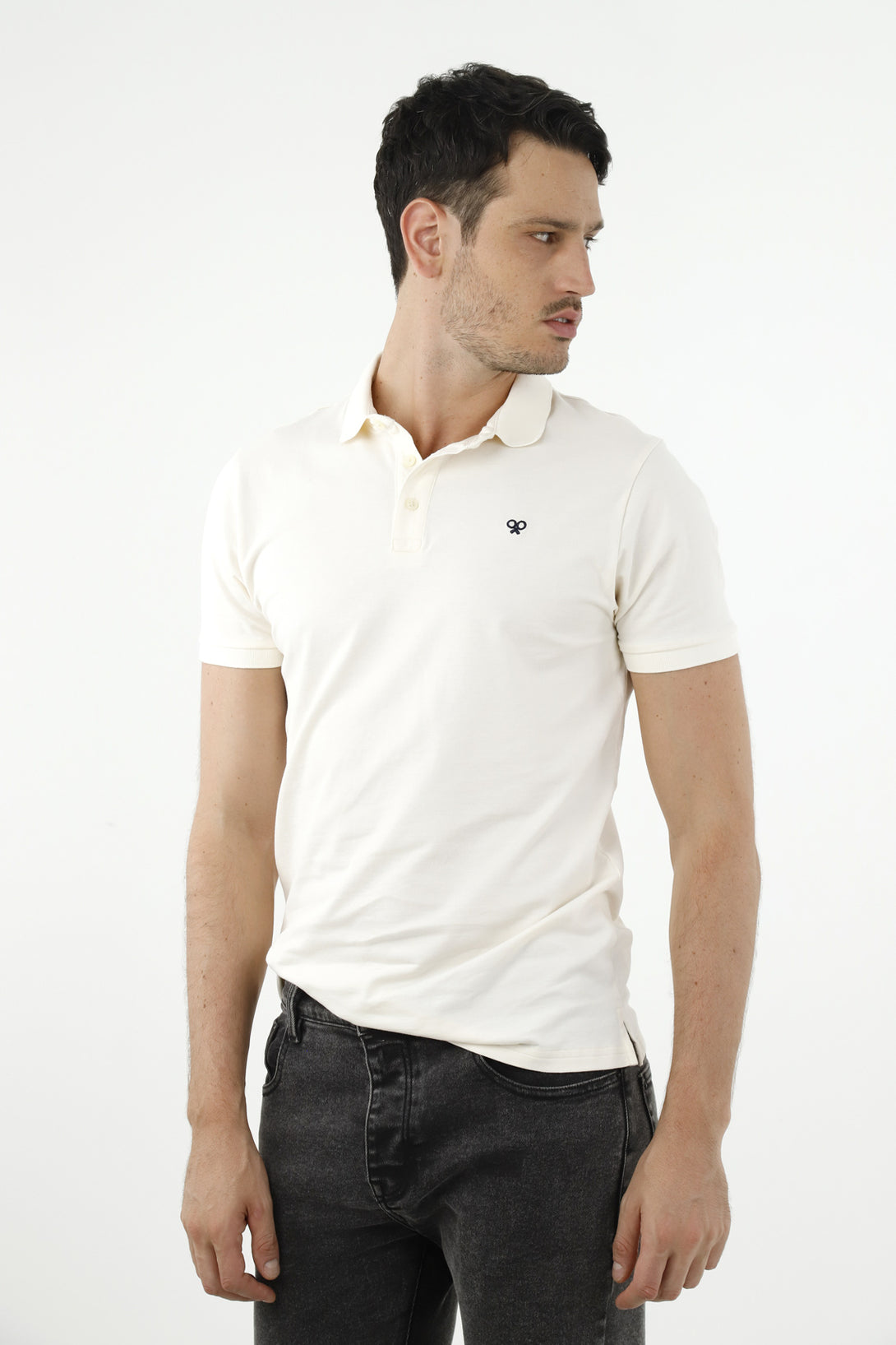 Polo blanca para hombre