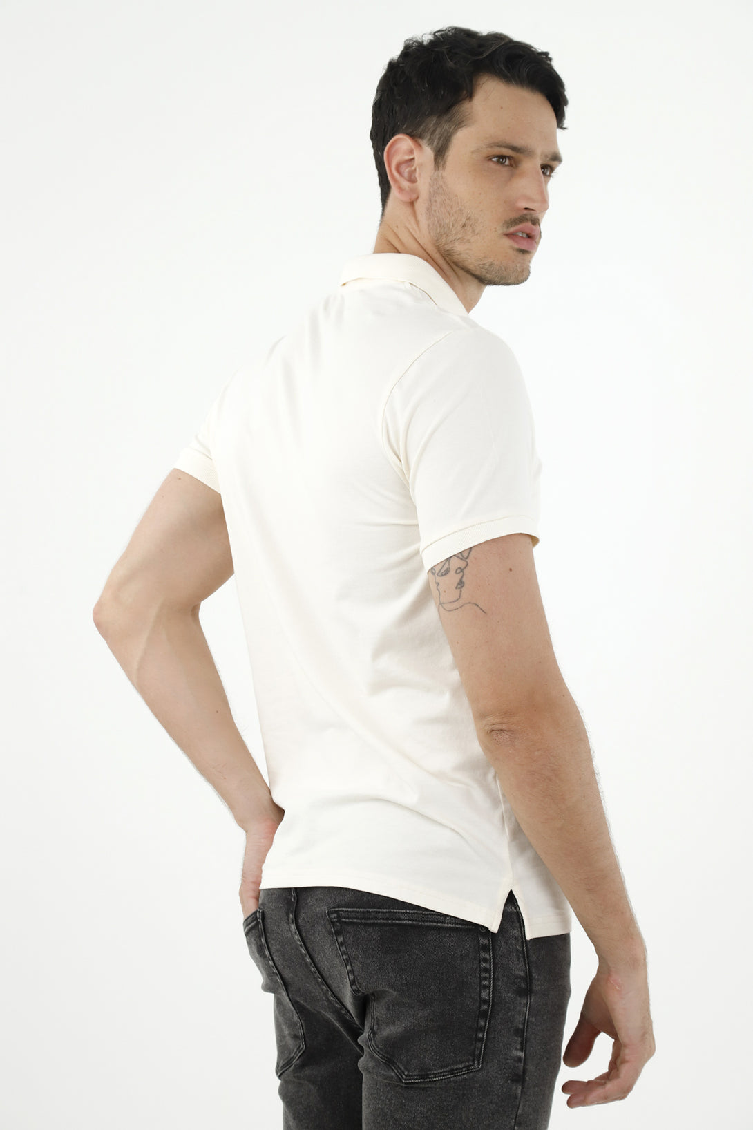 Polo blanca para hombre