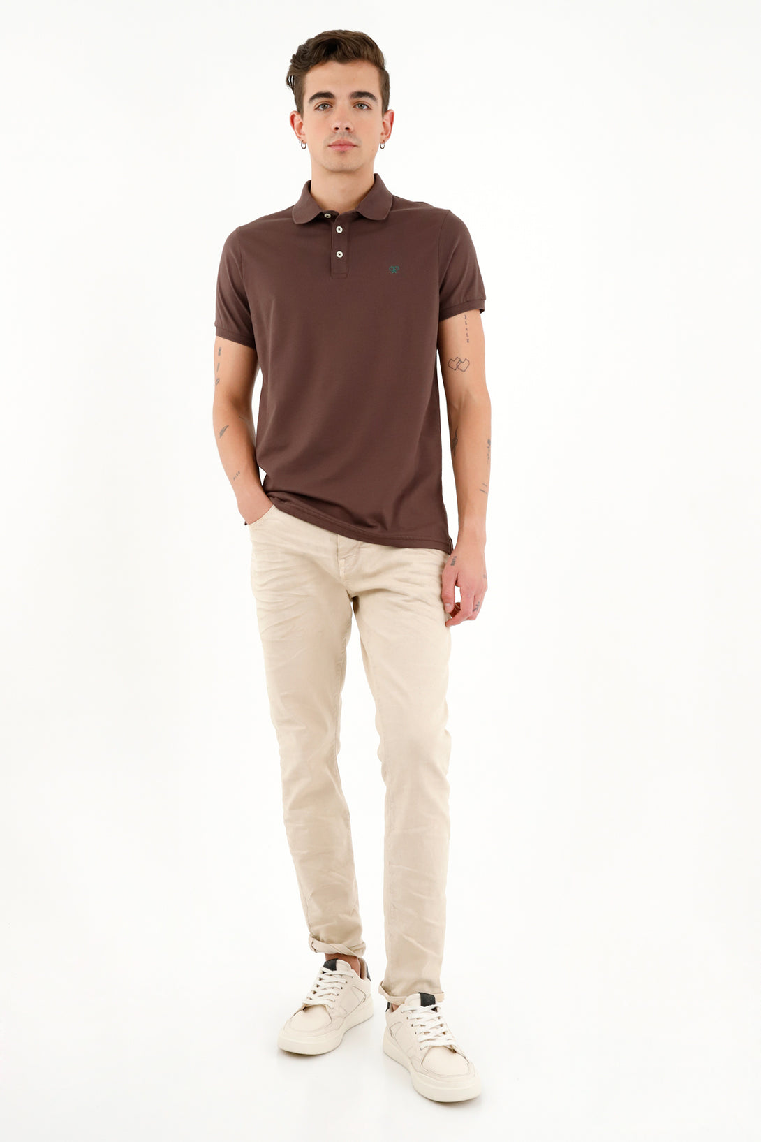 Men's Brown Polo Shirt