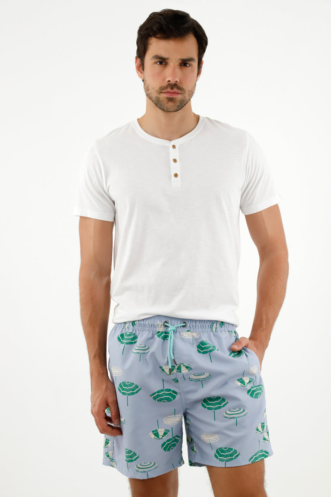 Pantaloneta estampada para hombre