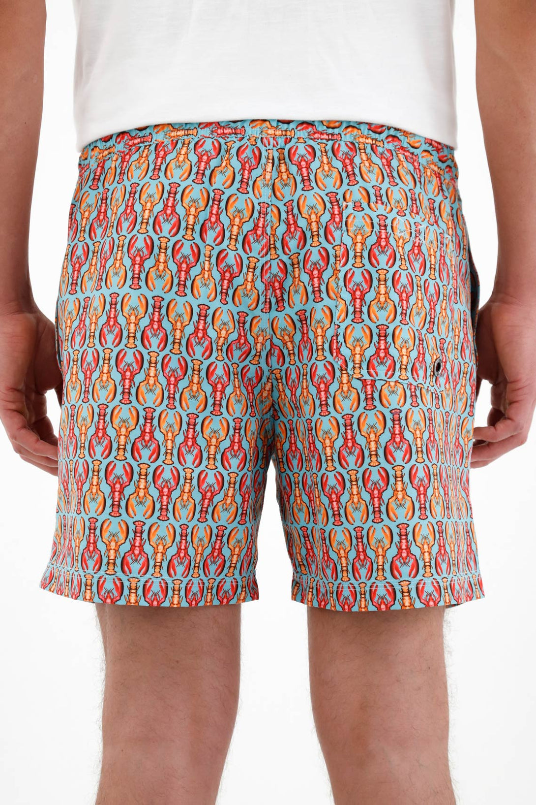 Men's Swim Trunks with Lobster Print