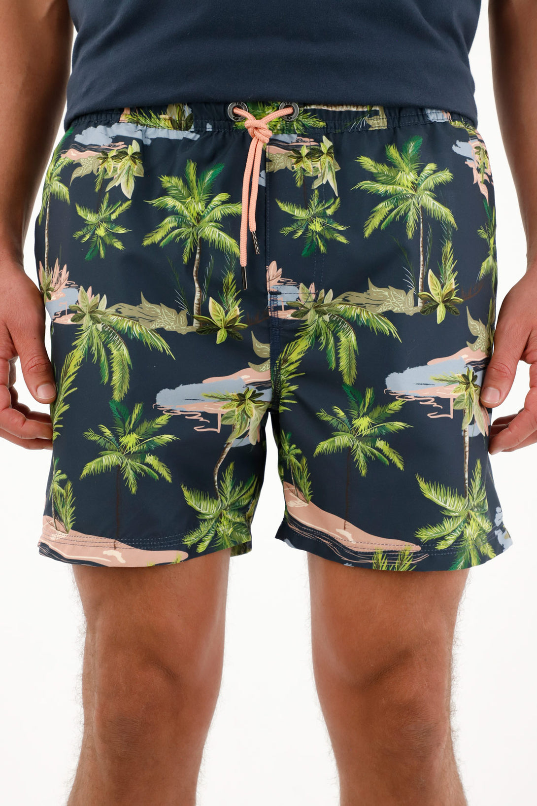 Men's Swim Trunks with Palm Print