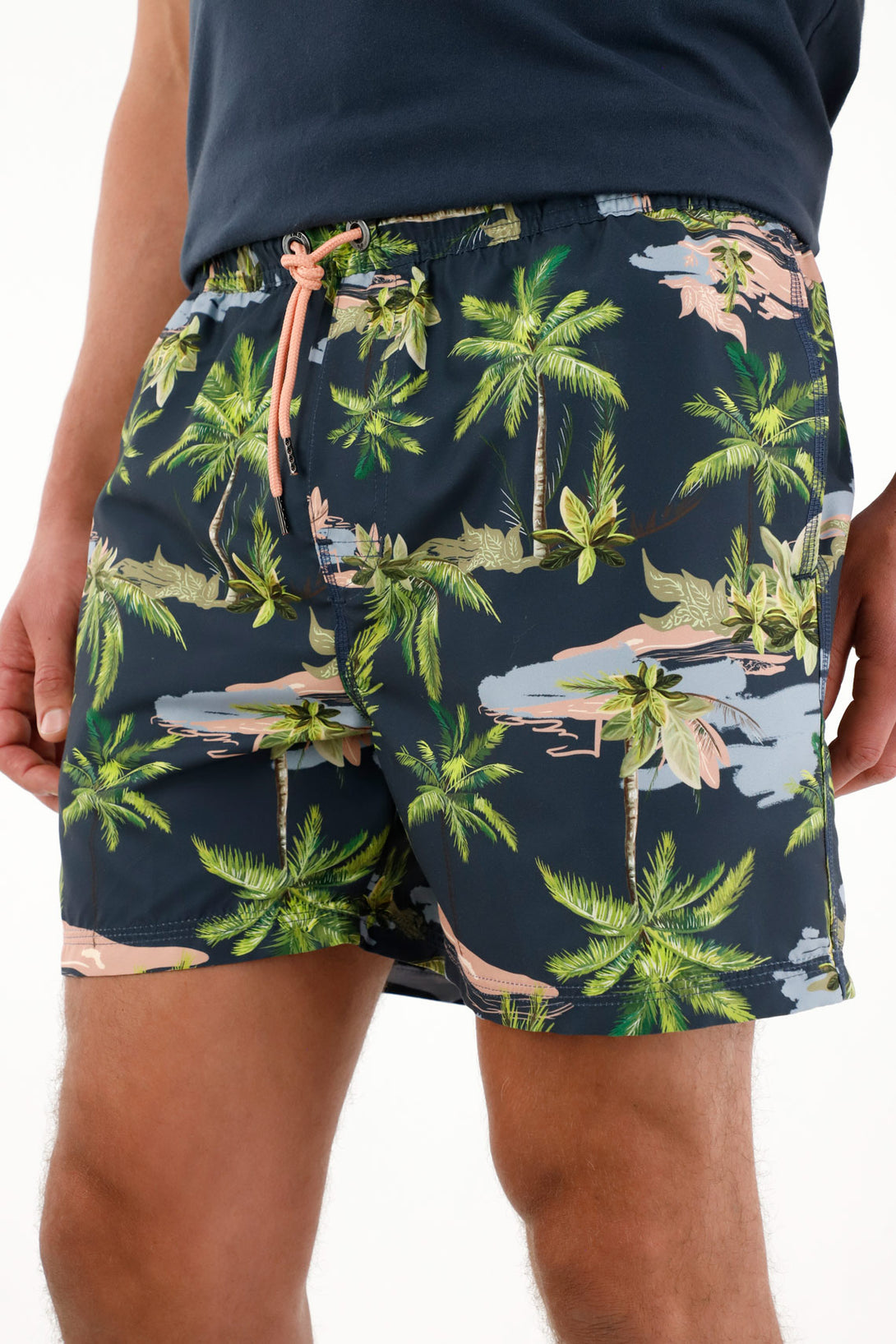 Men's Swim Trunks with Palm Print