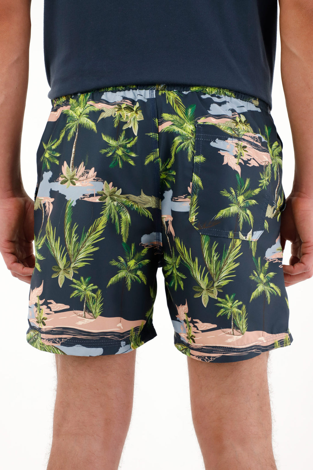 Men's Swim Trunks with Palm Print