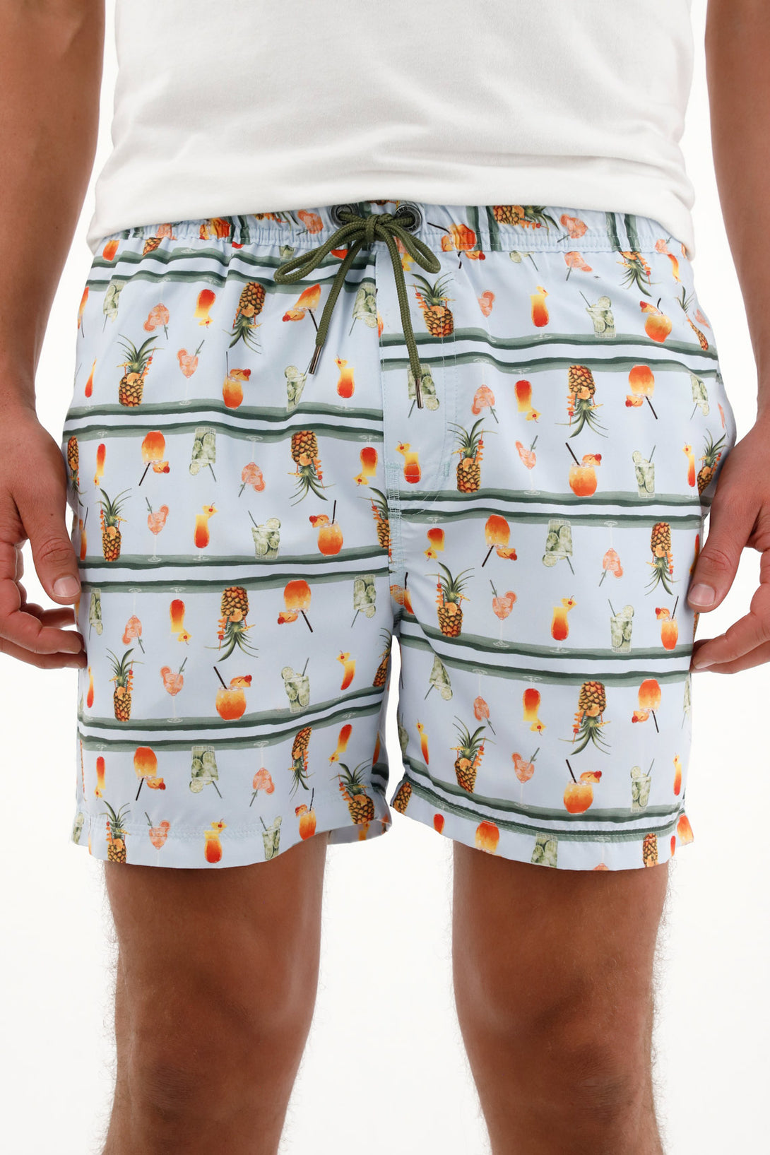 Men's Swim Trunks with Fruit Print