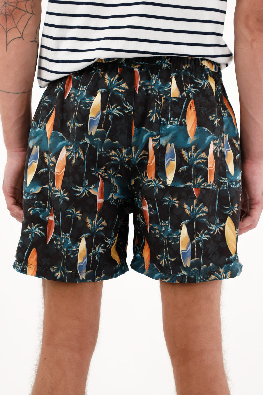 Pantaloneta de baño con estampado de surf para hombre