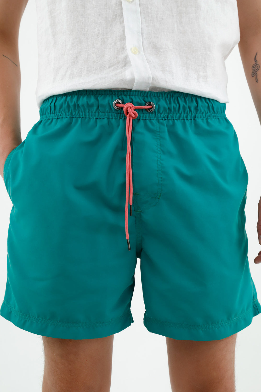 Pantaloneta de baño verde para hombre