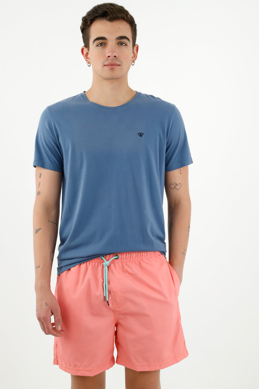 Pantaloneta rosada para hombre