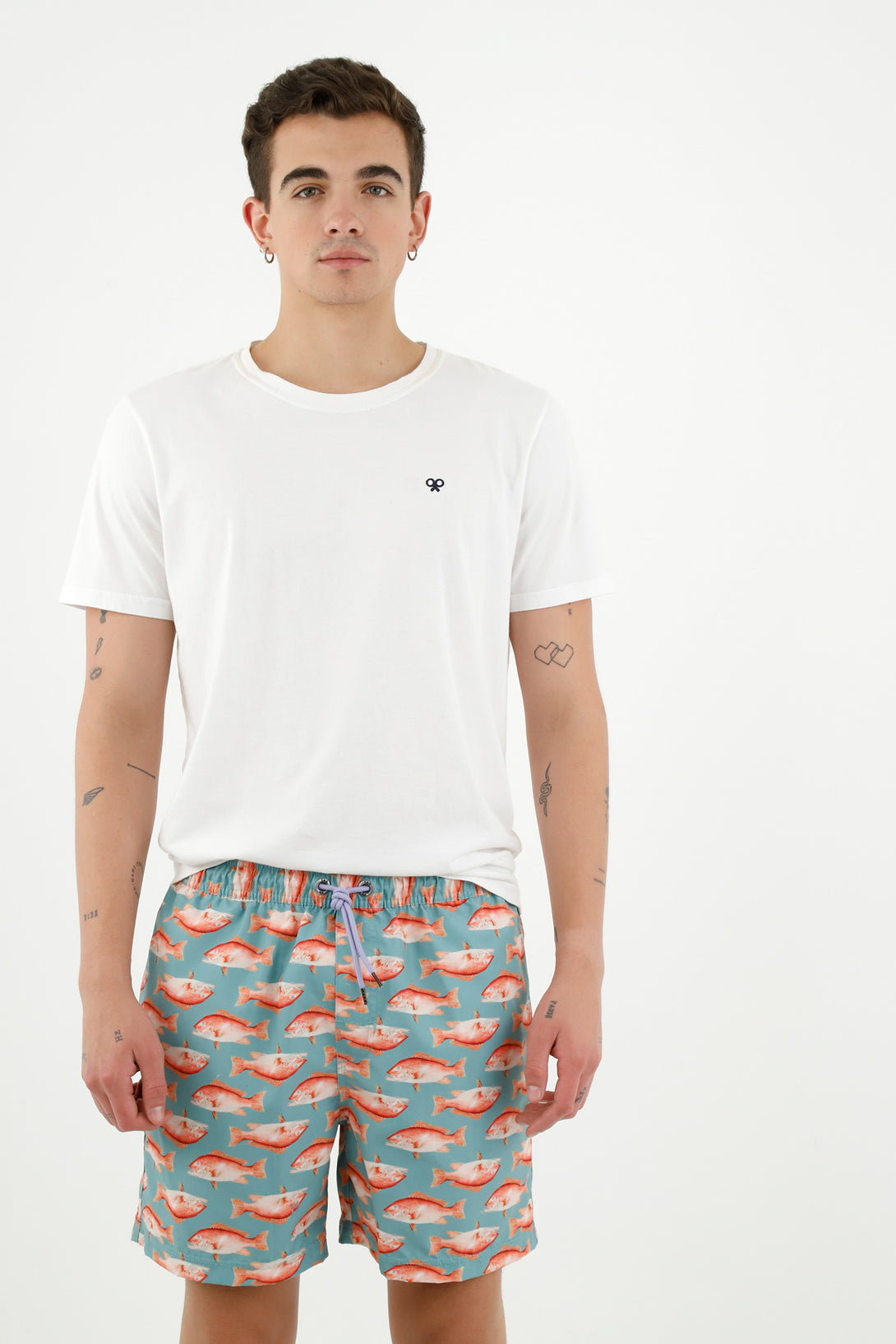 Pantaloneta estampada para hombre