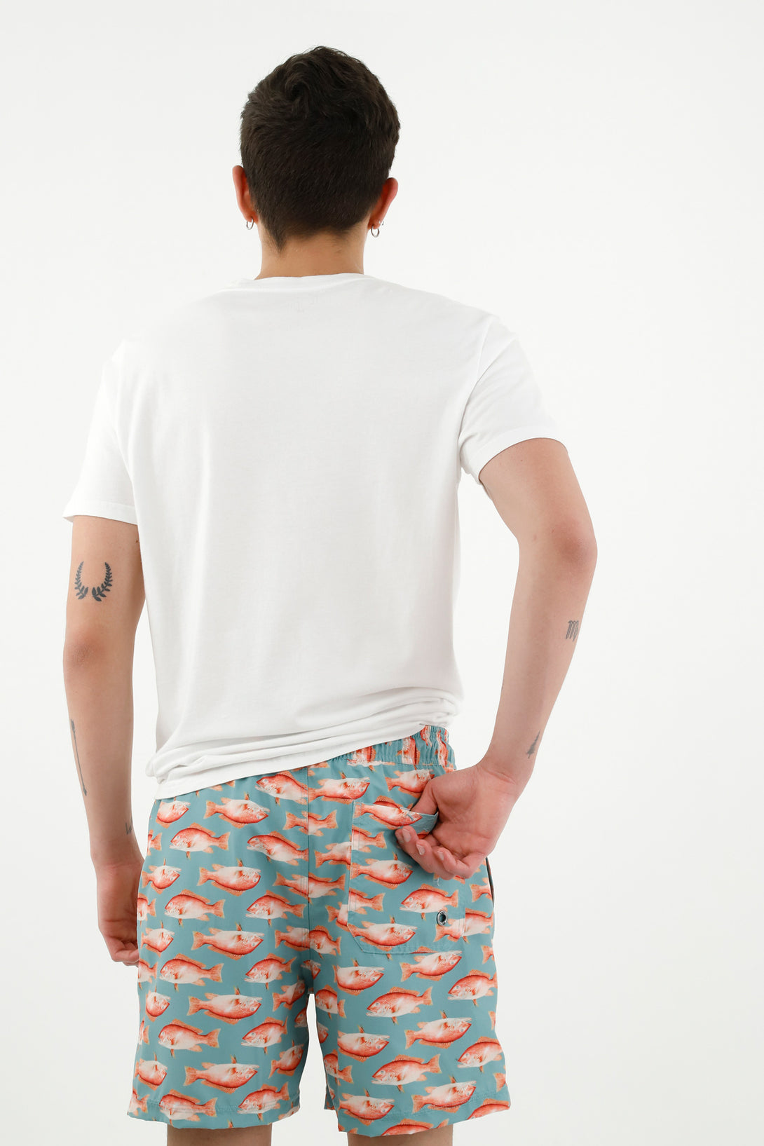 Pantaloneta estampada para hombre