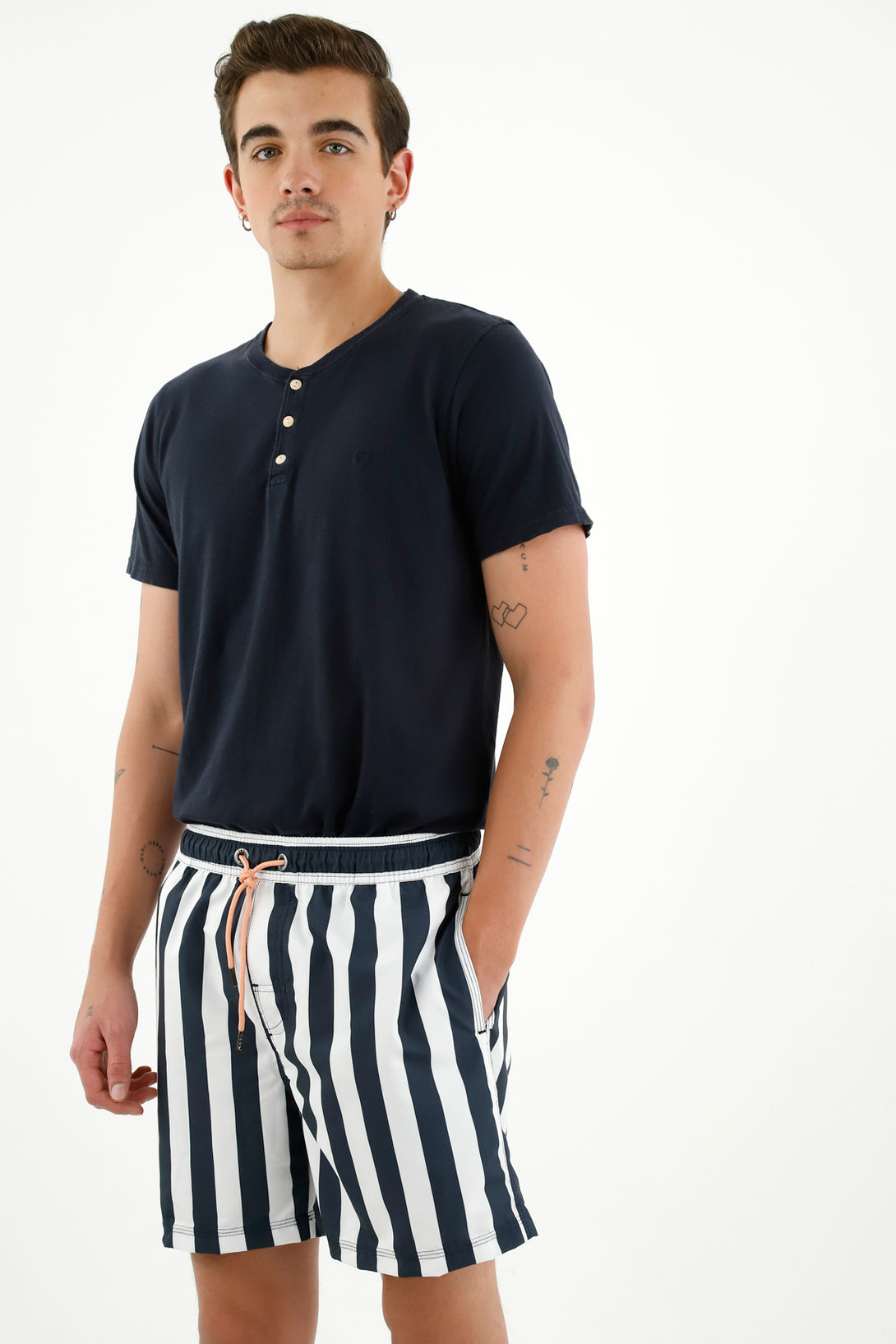 Pantaloneta de baño estampada para hombre