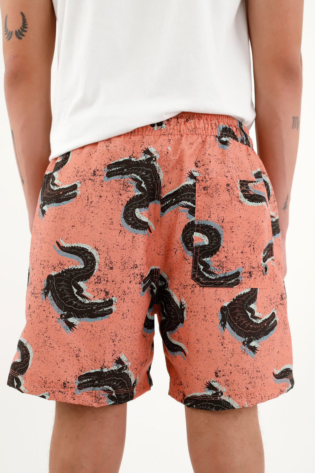 Pantaloneta de baño estampada para hombre