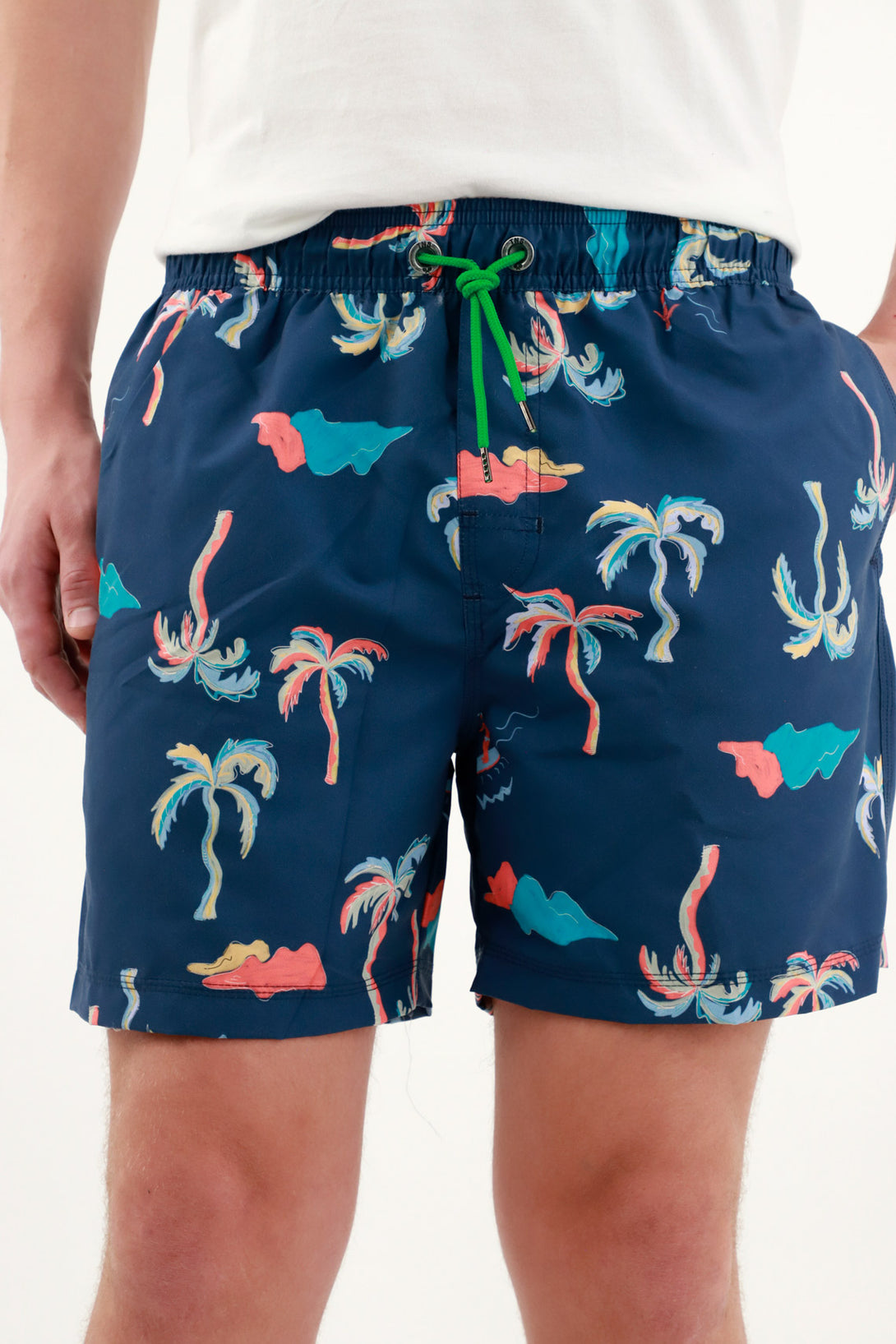 Pantaloneta de baño con estampado para hombre