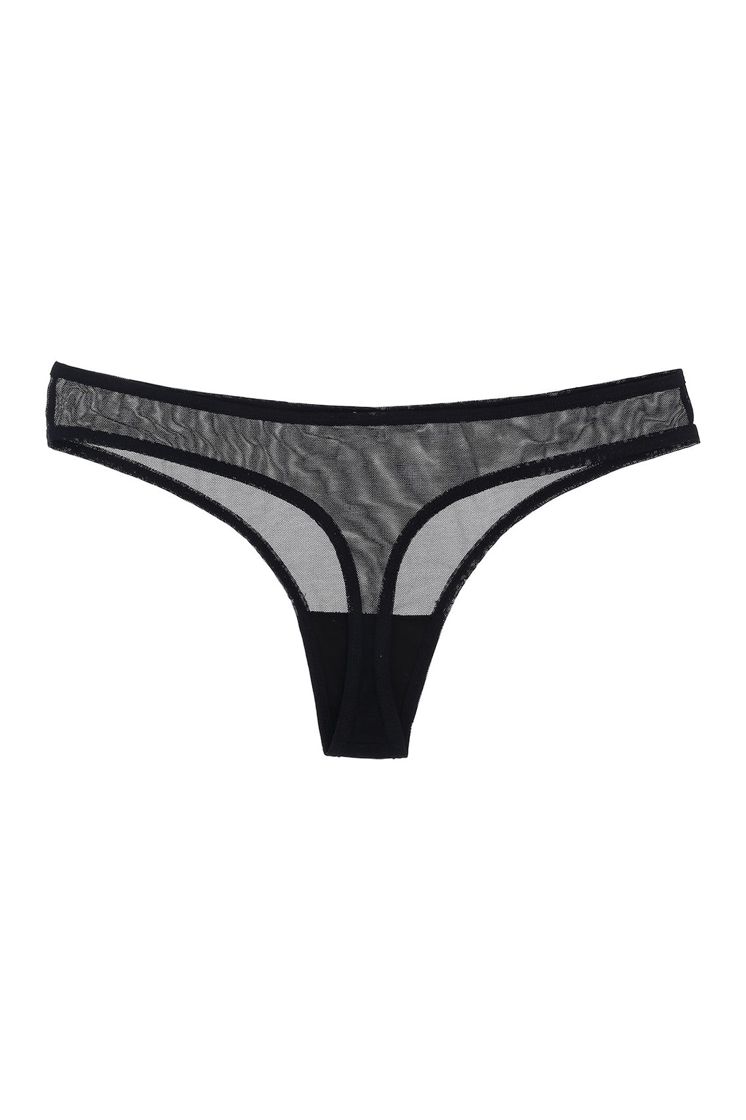 Panty negro en malla para mujer