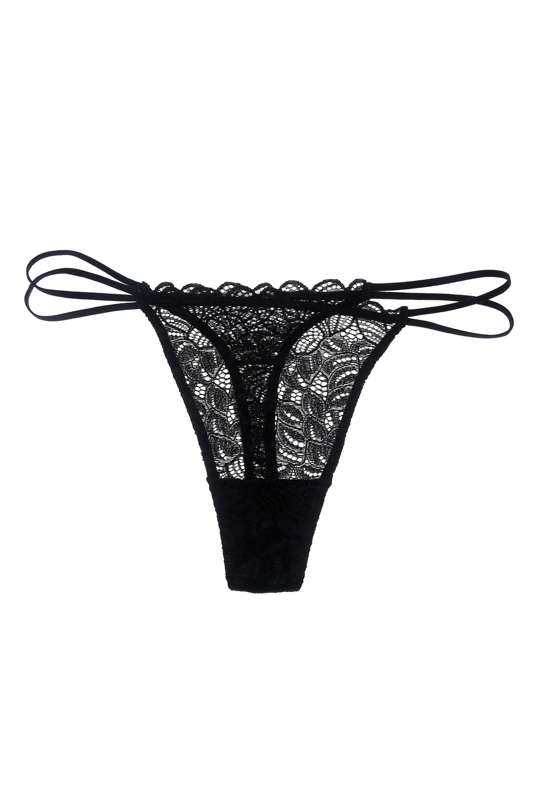 Women's Black Thong Panties