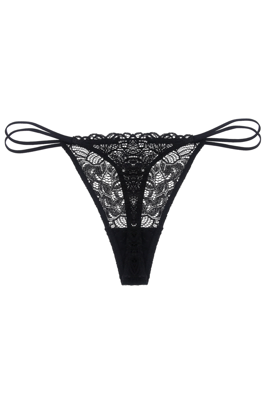 Women's Black Thong Panties